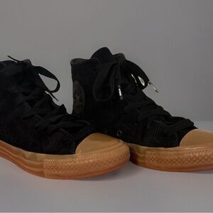 Converse Chuck Taylor All Star Pro Corduroy Black Gum High Top Shoes 7.5/7